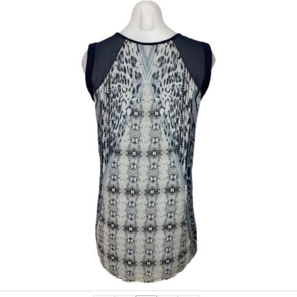 EUC CAbi Mix Print Chiffon Sleeveless Tunic Blouse #253 - Picture 6 of 8